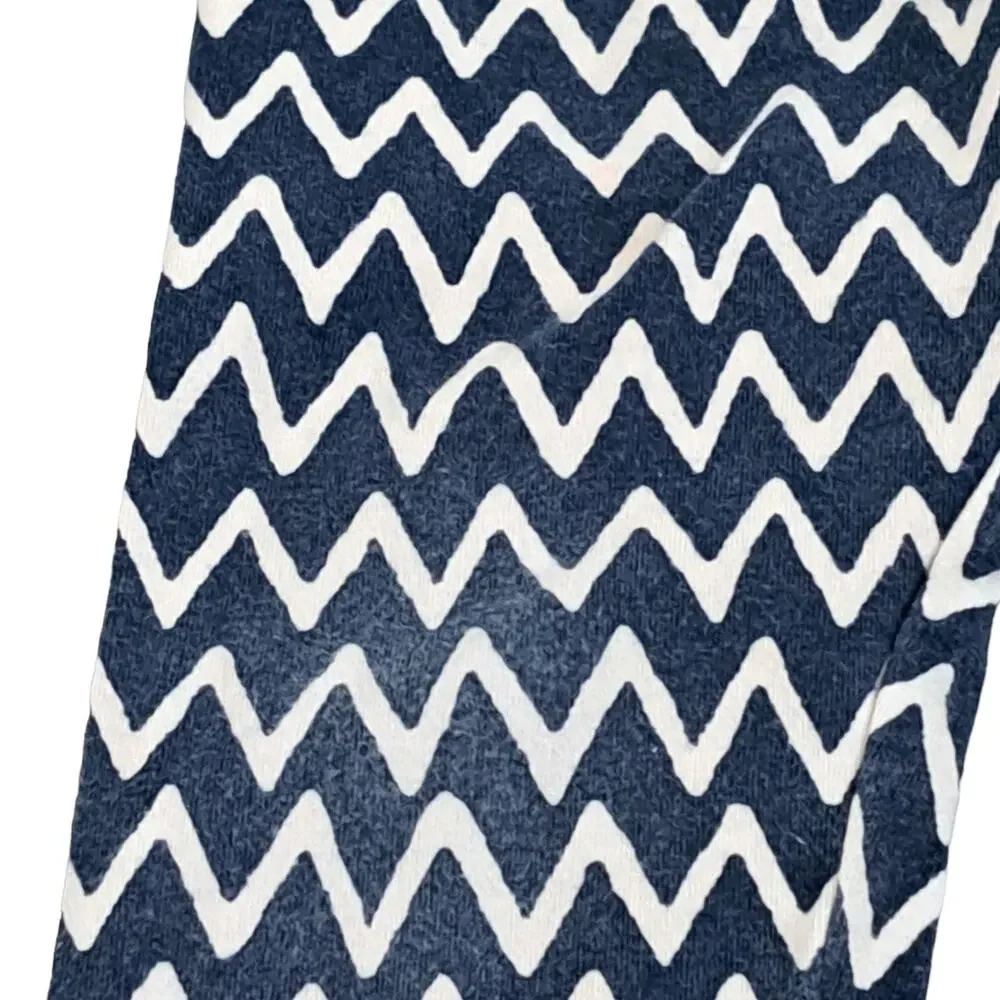Crewcuts Blue And Cream Abstract Leggings Girl's Size 2